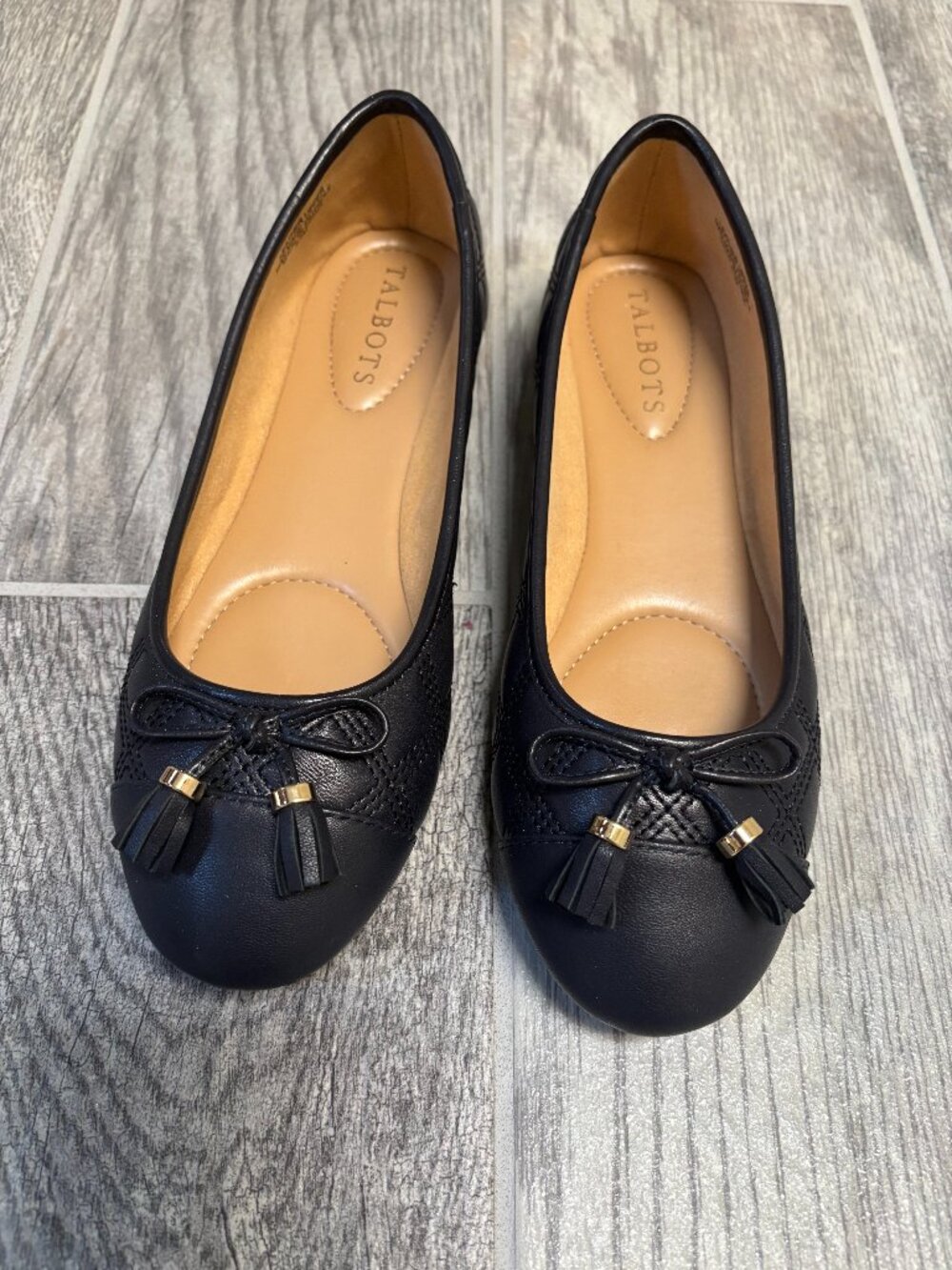 TALBOTS Penelope Quilted Slip-on Ballet Flats, Size 5.5